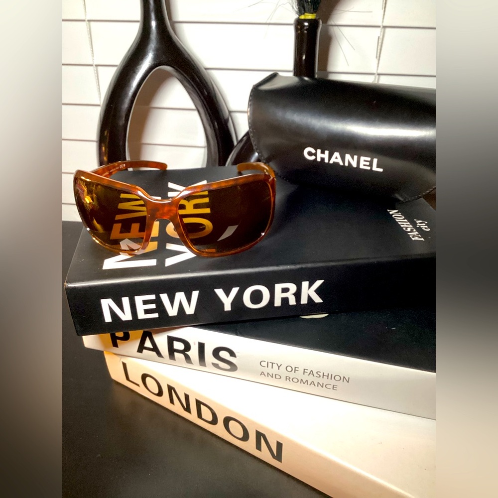 Authentic Chanel Sunglasses (Tortoise and Gold)